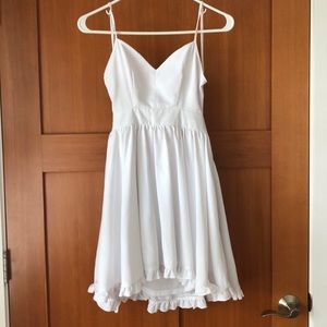 Tie Back White Dress